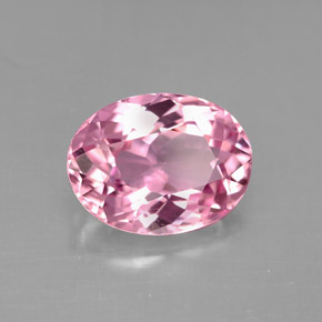 Tormalina naturale rosa da 3,18 ct, taglio ovale, VS
