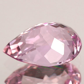 Tormalina naturale rosa da 1,85 ct, taglio a pera, IF