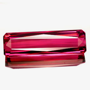 Tormalina naturale rosa da 10,98 ct, taglio smeraldo, VVS