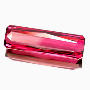 Tormalina naturale rosa da 10,98 ct, taglio smeraldo, VVS