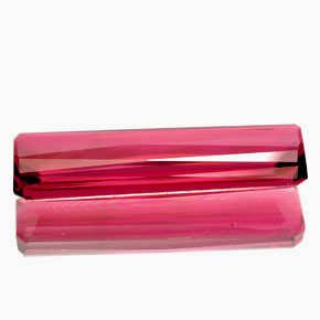 Tormalina naturale rosa da 10,98 ct, taglio smeraldo, VVS