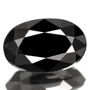 Tormalina naturale nero da 0,83 ct, taglio ovale, opaco