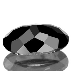 Tormalina naturale nero da 0,83 ct, taglio ovale, opaco