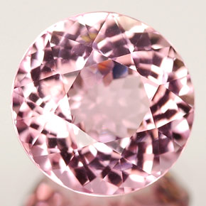 Tormalina naturale rosa da 2,76 ct, taglio rotondo, VVS-VS