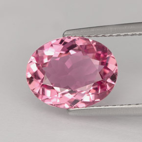 Tormalina naturale rosa da 2,40 ct, taglio ovale, VVS