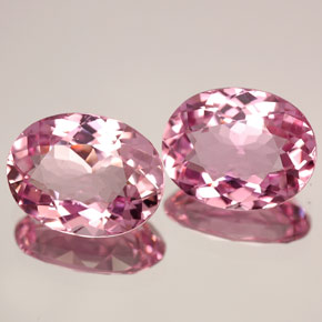 Tormalina naturale rosa da  ct, taglio ovale, VVS-VS