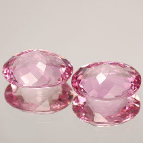 Tormalina naturale rosa da  ct, taglio ovale, VVS-VS