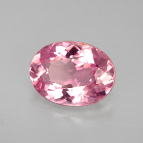 Tormalina naturale rosa da 2,60 ct, taglio ovale, VVS-VS