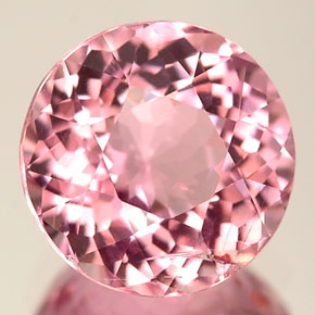 Tormalina naturale rosa da 2,02 ct, taglio rotondo, VS