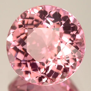 Tormalina naturale rosa da 2,02 ct, taglio rotondo, VS