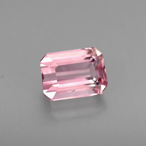 Tormalina naturale rosa da 0,94 ct, taglio smeraldo, VS-SI