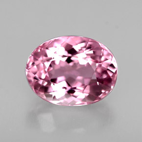 Tormalina naturale rosa da 1,69 ct, taglio ovale, VVS