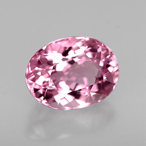 Tormalina naturale rosa da 1,69 ct, taglio ovale, VVS