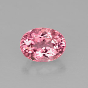 Tormalina naturale rosa da 1,67 ct, taglio ovale, VVS
