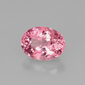 Tormalina naturale rosa da 1,67 ct, taglio ovale, VVS