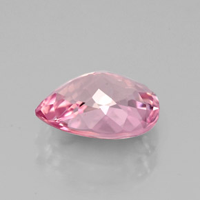Tormalina naturale rosa da 1,77 ct, taglio a pera, VVS-VS