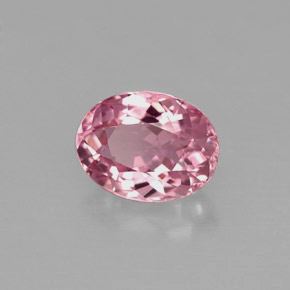 Tormalina naturale rosa da 1,42 ct, taglio ovale, VVS