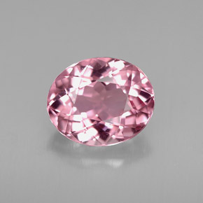 Tormalina naturale rosa da 1,69 ct, taglio ovale, VVS