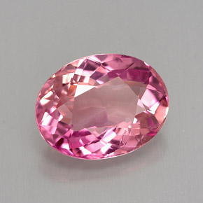 Tormalina naturale rosa da 3,15 ct, taglio ovale, VS