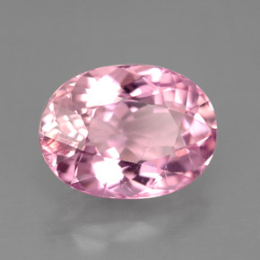 Tormalina naturale rosa da 3,95 ct, taglio ovale, SI