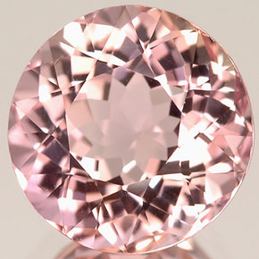 Tormalina naturale rosa da 3,35 ct, taglio rotondo, VVS
