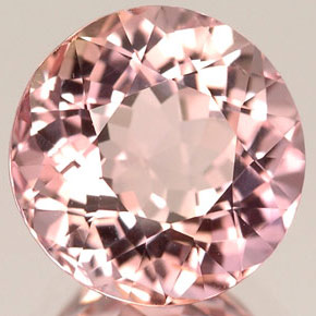 Tormalina naturale rosa da 3,35 ct, taglio rotondo, VVS
