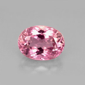 Tormalina naturale rosa da 3,41 ct, taglio ovale, VS