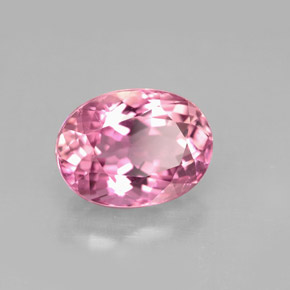 Tormalina naturale rosa da 3,41 ct, taglio ovale, VS