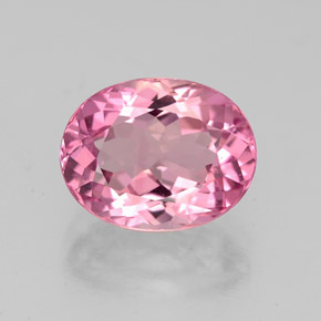 Tormalina naturale rosa da 3,25 ct, taglio ovale, VVS-VS