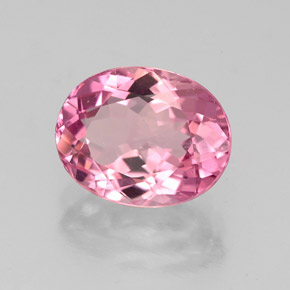 Tormalina naturale rosa da 3,25 ct, taglio ovale, VVS-VS