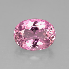 Tormalina naturale rosa da 3,61 ct, taglio ovale, VVS-VS