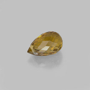 Tormalina naturale giallo da 0,83 ct, briolette, VS