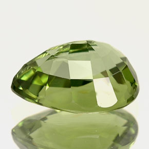 Tormalina naturale verde da 1,35 ct, taglio a pera, VVS-VS
