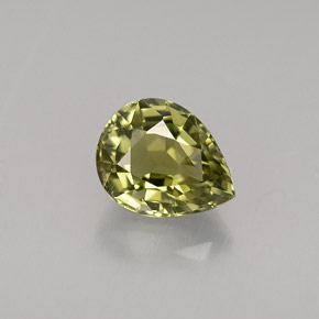 Tormalina naturale verde da 1,21 ct, taglio a pera, VS