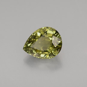 Tormalina naturale verde da 1,21 ct, taglio a pera, VS