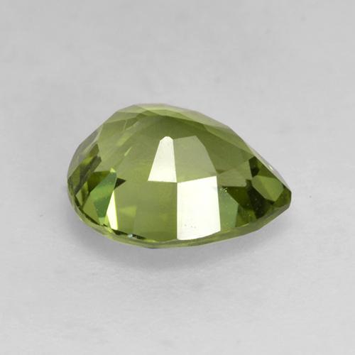 Tormalina naturale verde da 1,19 ct, taglio a pera, VVS-VS