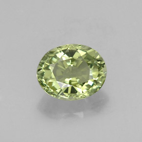 Tormalina naturale verde da 1,18 ct, taglio ovale, VVS-VS