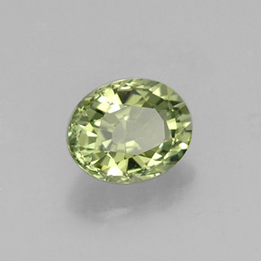 Tormalina naturale verde da 1,18 ct, taglio ovale, VVS-VS