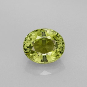 Tormalina naturale verde da 1,40 ct, taglio ovale, VVS