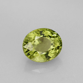 Tormalina naturale verde da 1,40 ct, taglio ovale, VVS