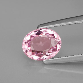 Tormalina naturale rosa da 1,30 ct, taglio ovale, IF