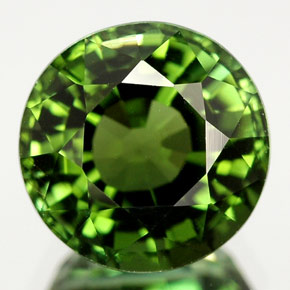 Tormalina naturale verde da 2,52 ct, taglio rotondo, VVS-VS