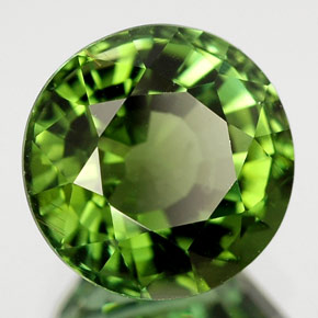Tormalina naturale verde da 2,52 ct, taglio rotondo, VVS-VS