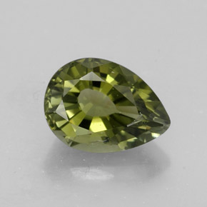 Tormalina naturale verde da 1,97 ct, taglio a pera, VVS