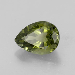 Tormalina naturale verde da 1,97 ct, taglio a pera, VVS