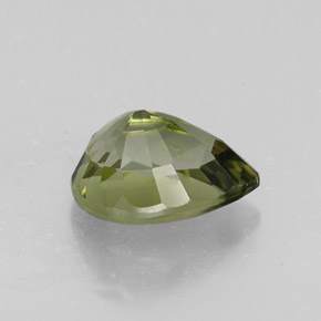 Tormalina naturale verde da 1,97 ct, taglio a pera, VVS
