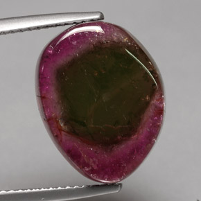 Tormalina naturale multicolore da 10,19 ct, forma fantasia, trasparente