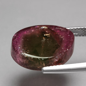 Tormalina naturale multicolore da 10,19 ct, forma fantasia, trasparente