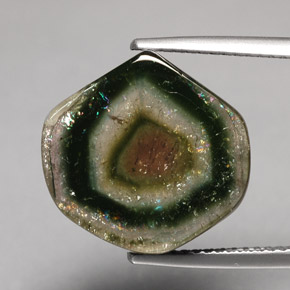 Tormalina naturale multicolore da 10,79 ct, trasparente, trasparente/traslucido