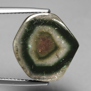 Tormalina naturale multicolore da 10,79 ct, trasparente, trasparente/traslucido